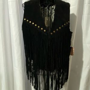 Forever 21 black suede vest